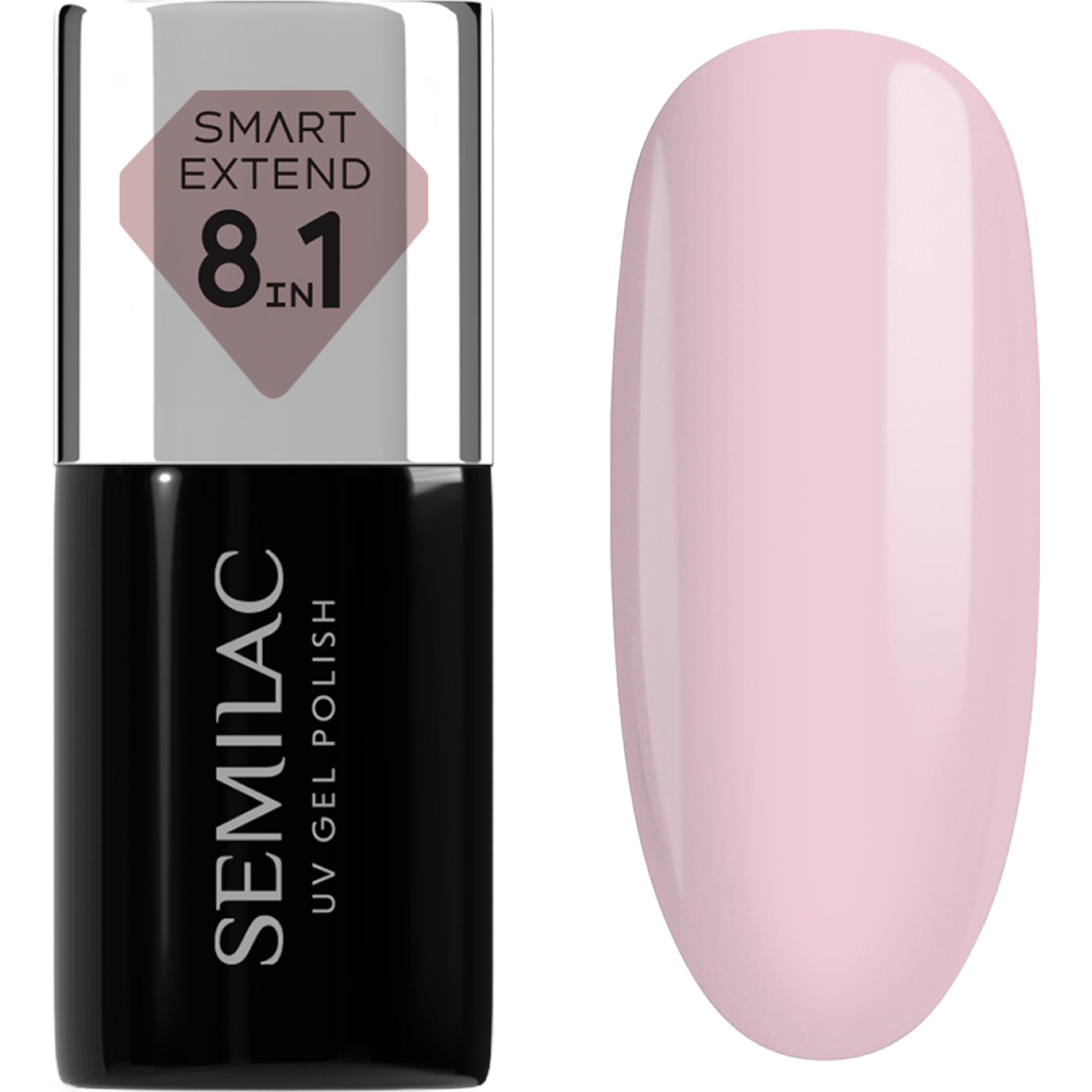 Semilac Lakier hybrydowy Smart Extend 8in1, 809 Tender Pink