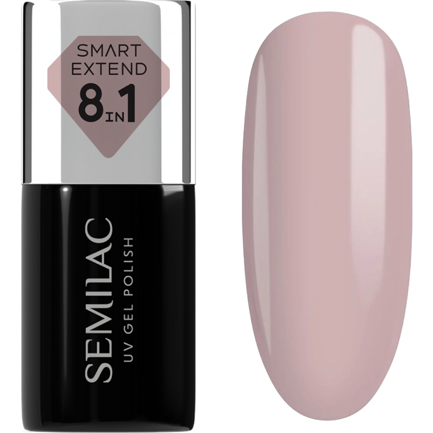 Semilac Lakier hybrydowy Smart Extend 8in1, 815 Delicate Mocca