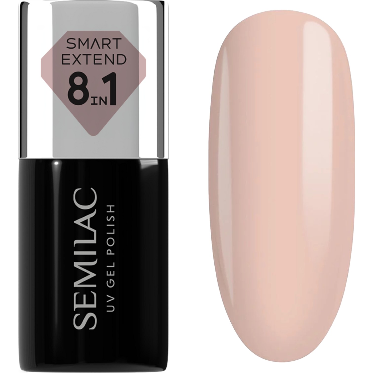 Semilac Lakier hybrydowy Smart Extend 8in1, 816 Pale Nude