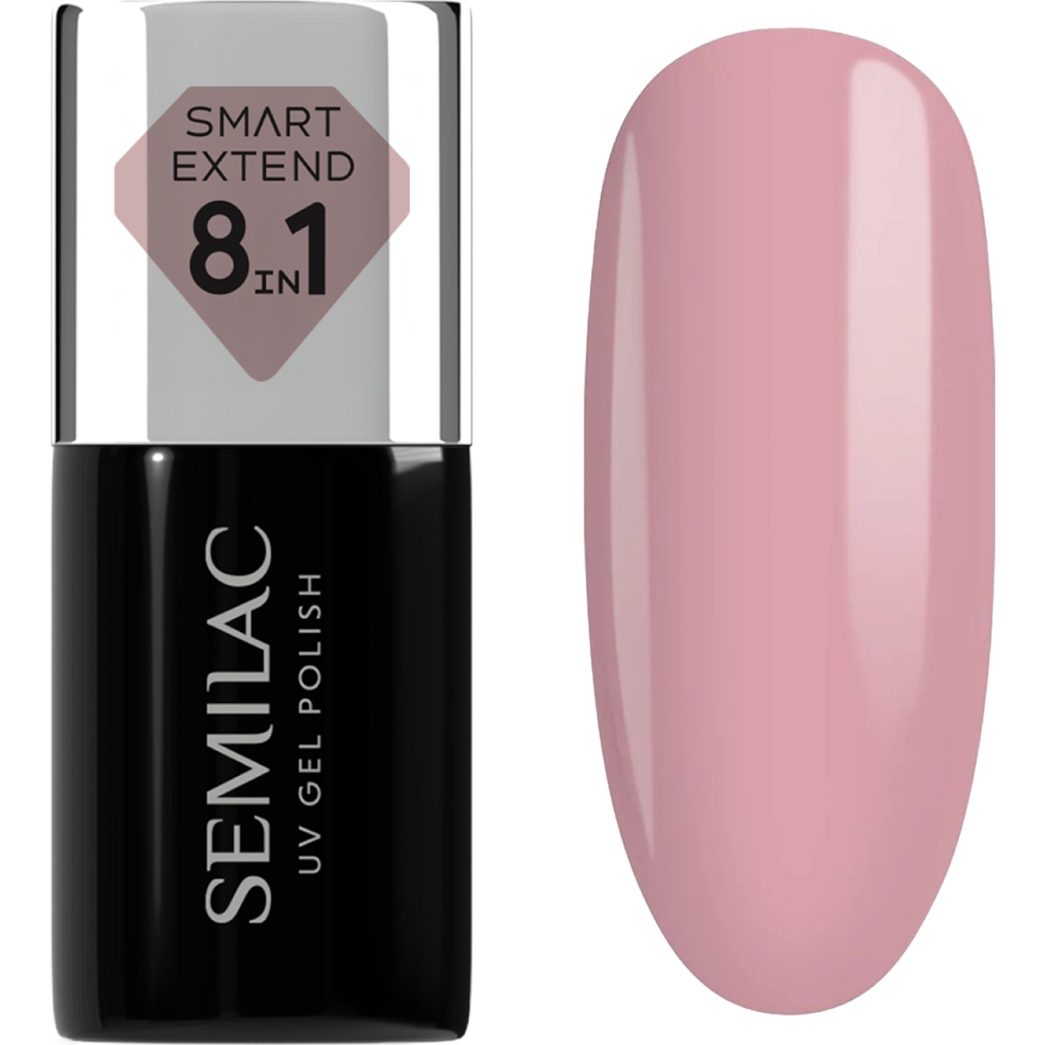Semilac Lakier hybrydowy Smart Extend 8in1, 802 Nude Rose