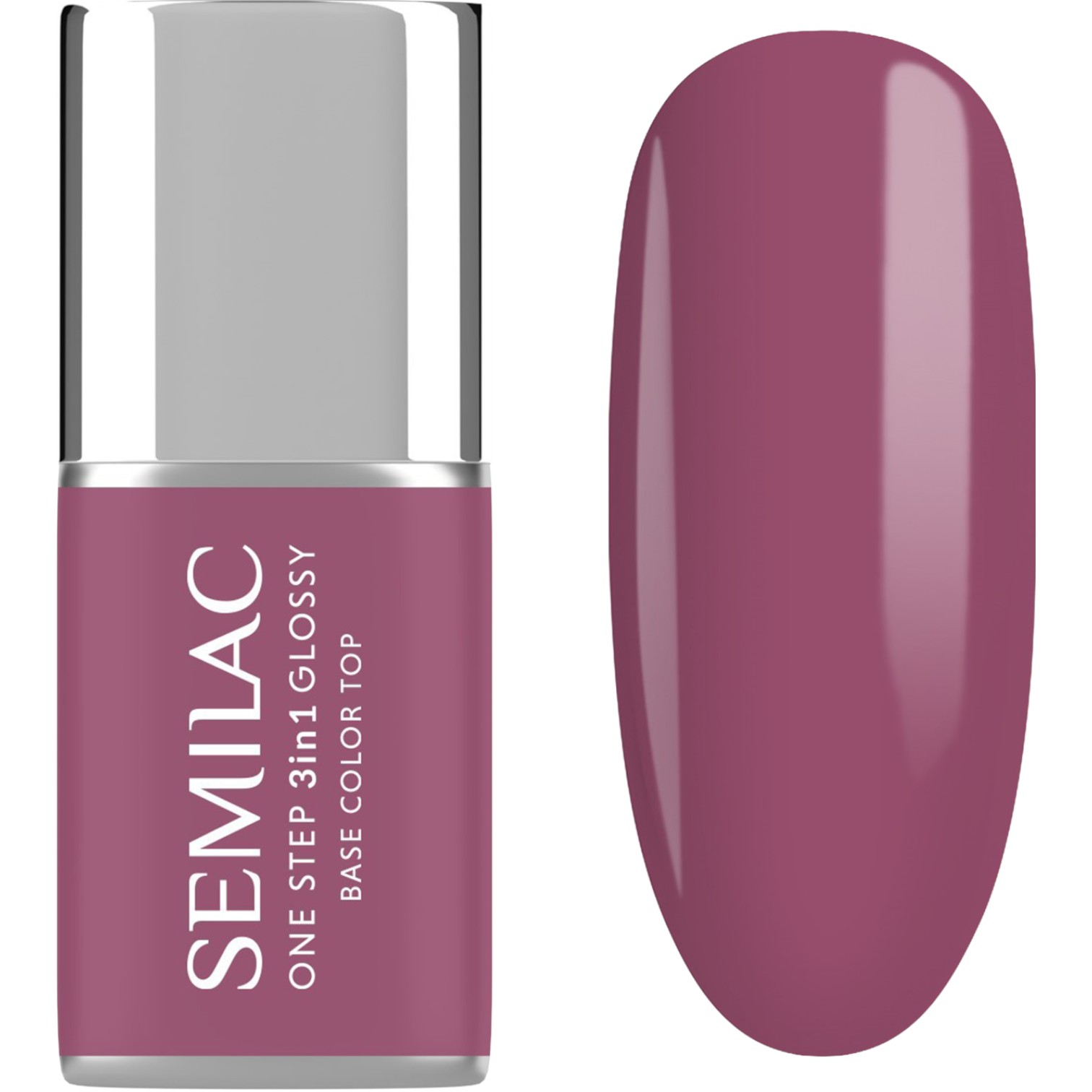 Semilac Lakier hybrydowy One Step Glossy, S205 Purple Beige