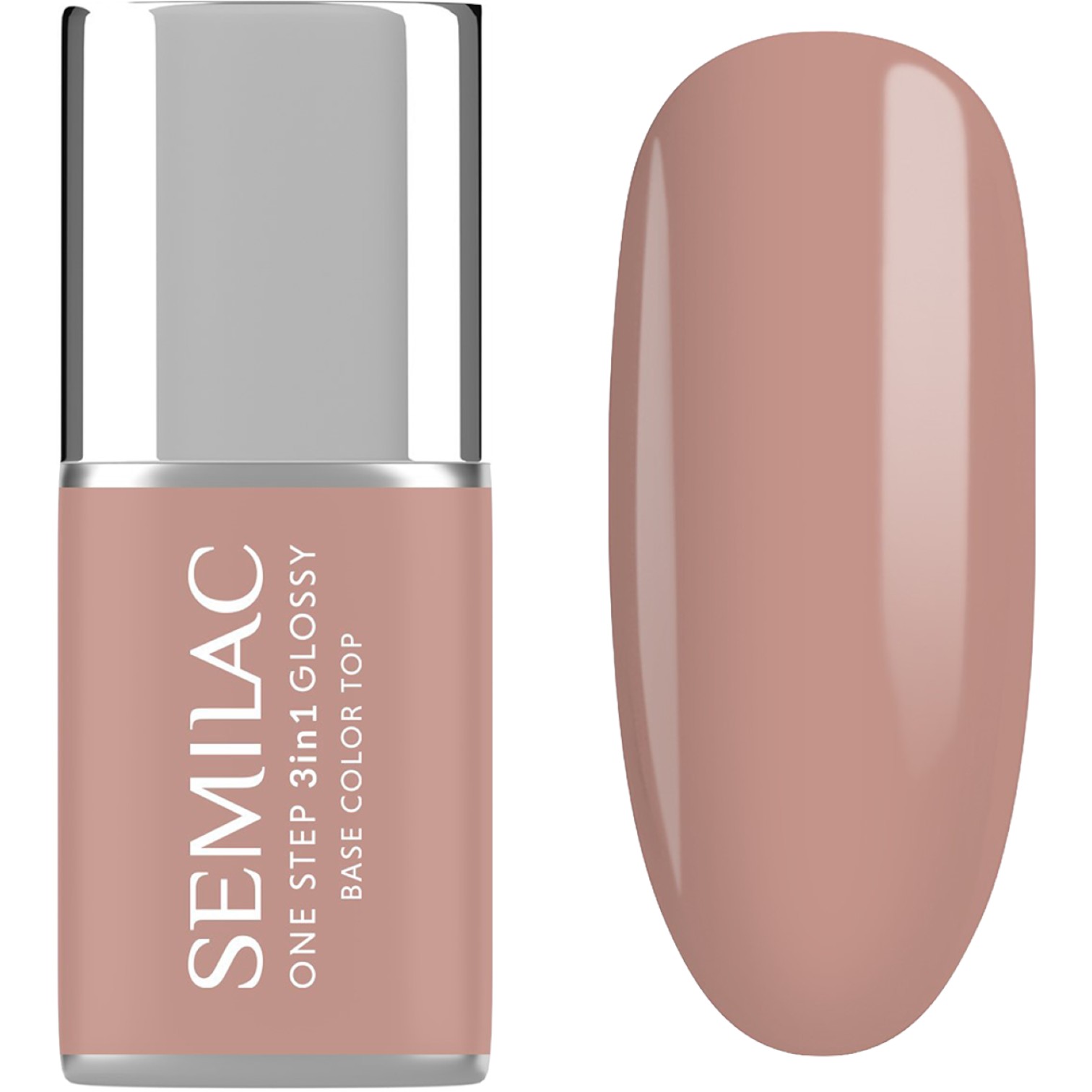 Semilac Lakier hybrydowy One Step Glossy, S210 French Beige