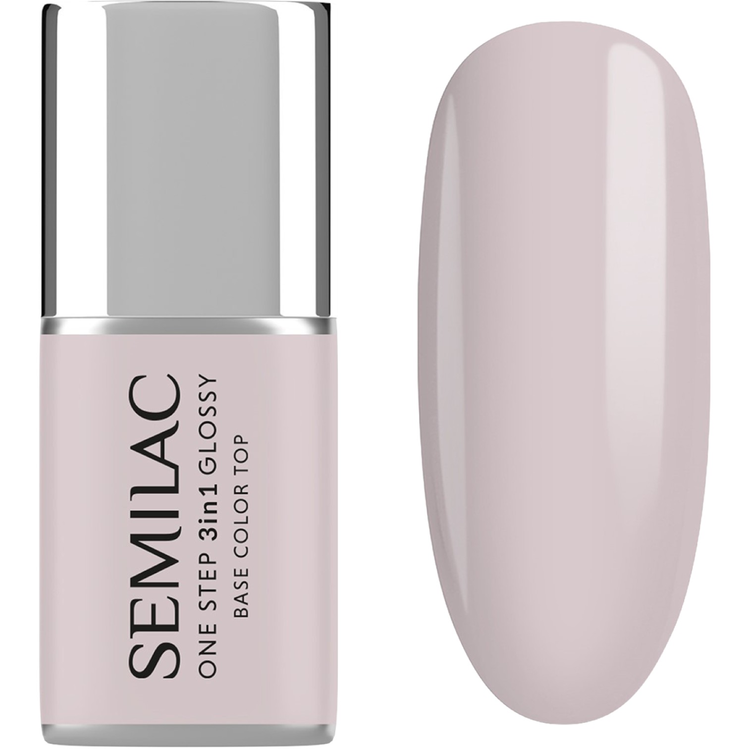 Semilac Lakier hybrydowy One Step Glossy, S610 Barely Pink