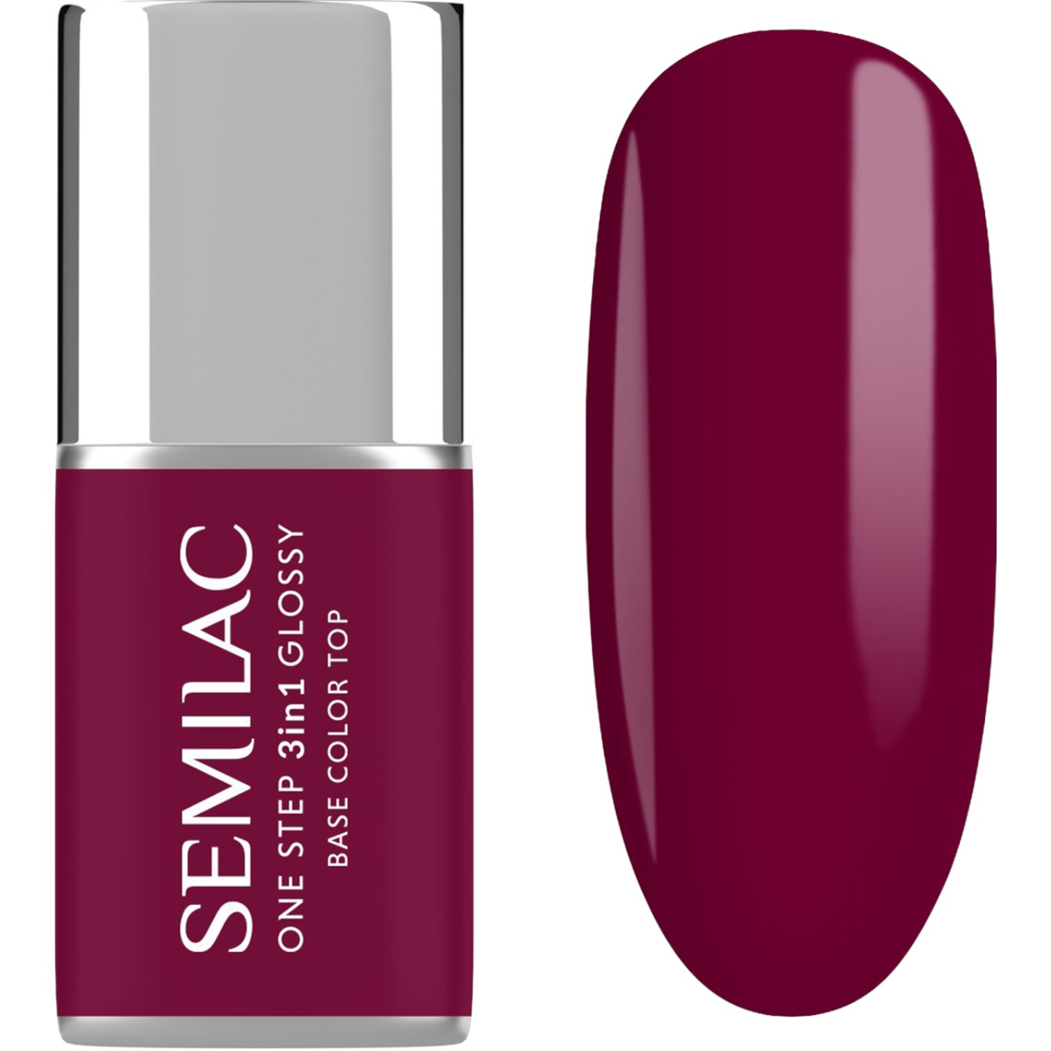 Semilac Lakier hybrydowy One Step Glossy, S775 Plum White