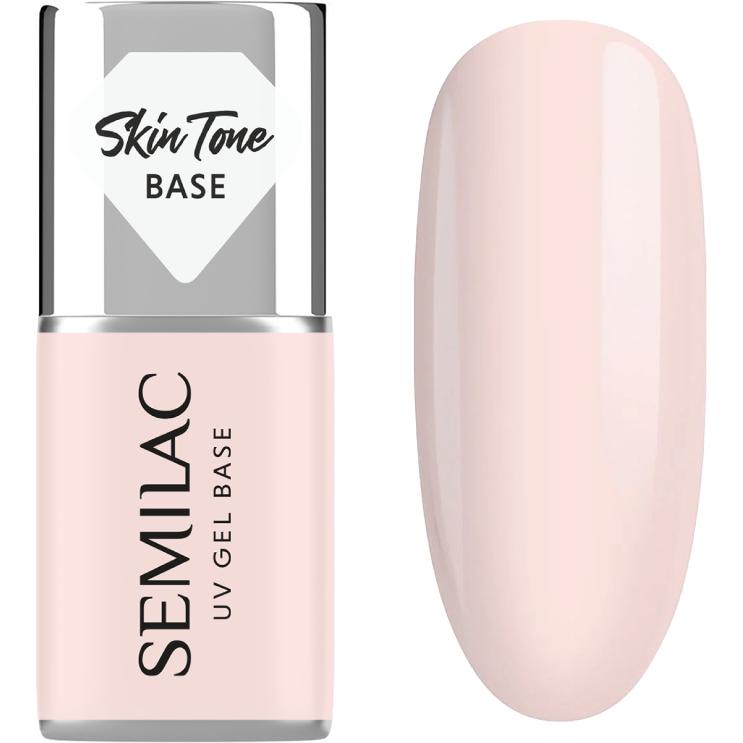 Semilac Baza do lakierów hybrydowych Skin Tone Cover Base, Rose Beige