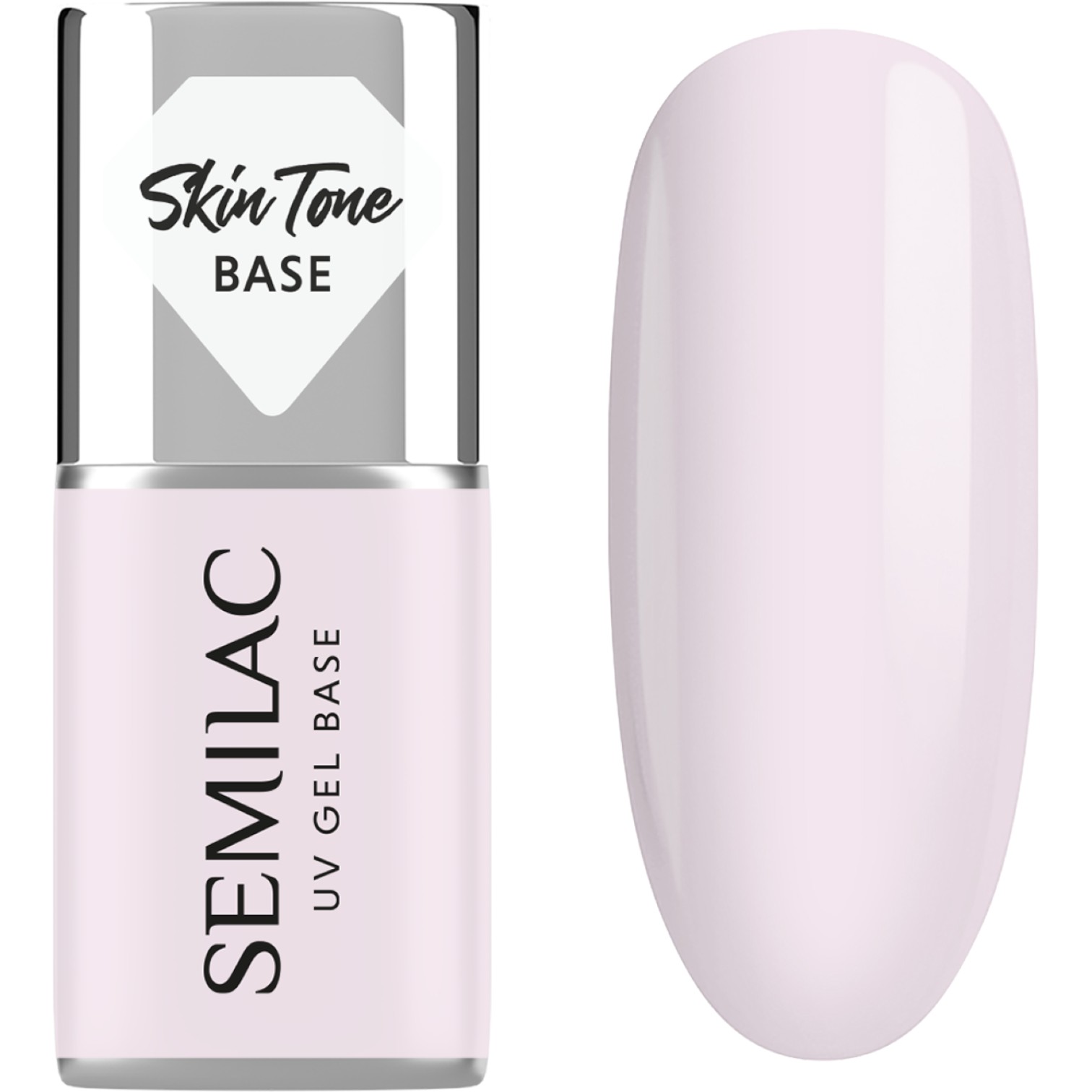 Semilac Baza do lakierów hybrydowych Skin Tone Cover Base, Natural Pink