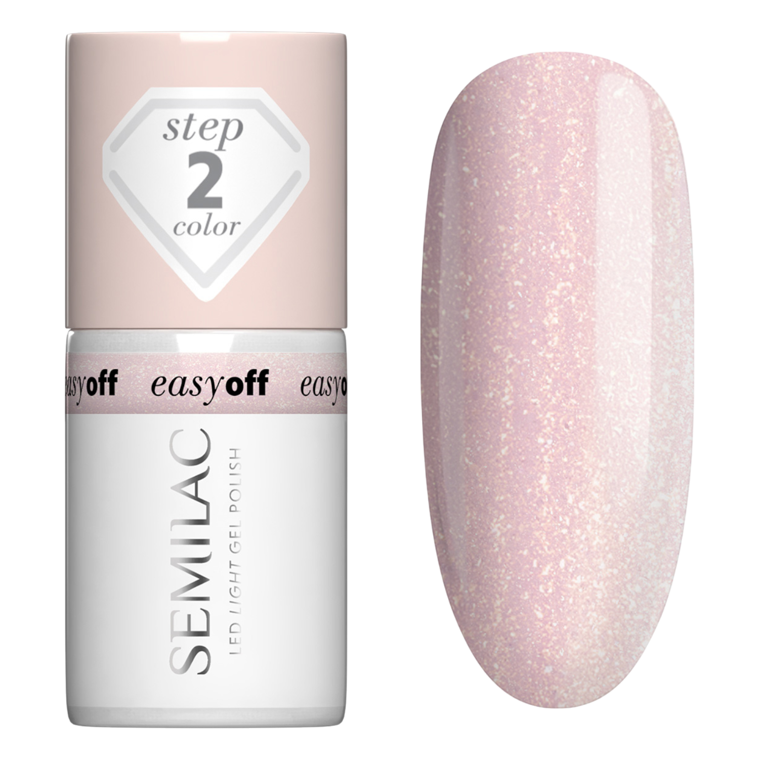 Semilac Smalto per unghie Easy Off, L10 Glazed Milk