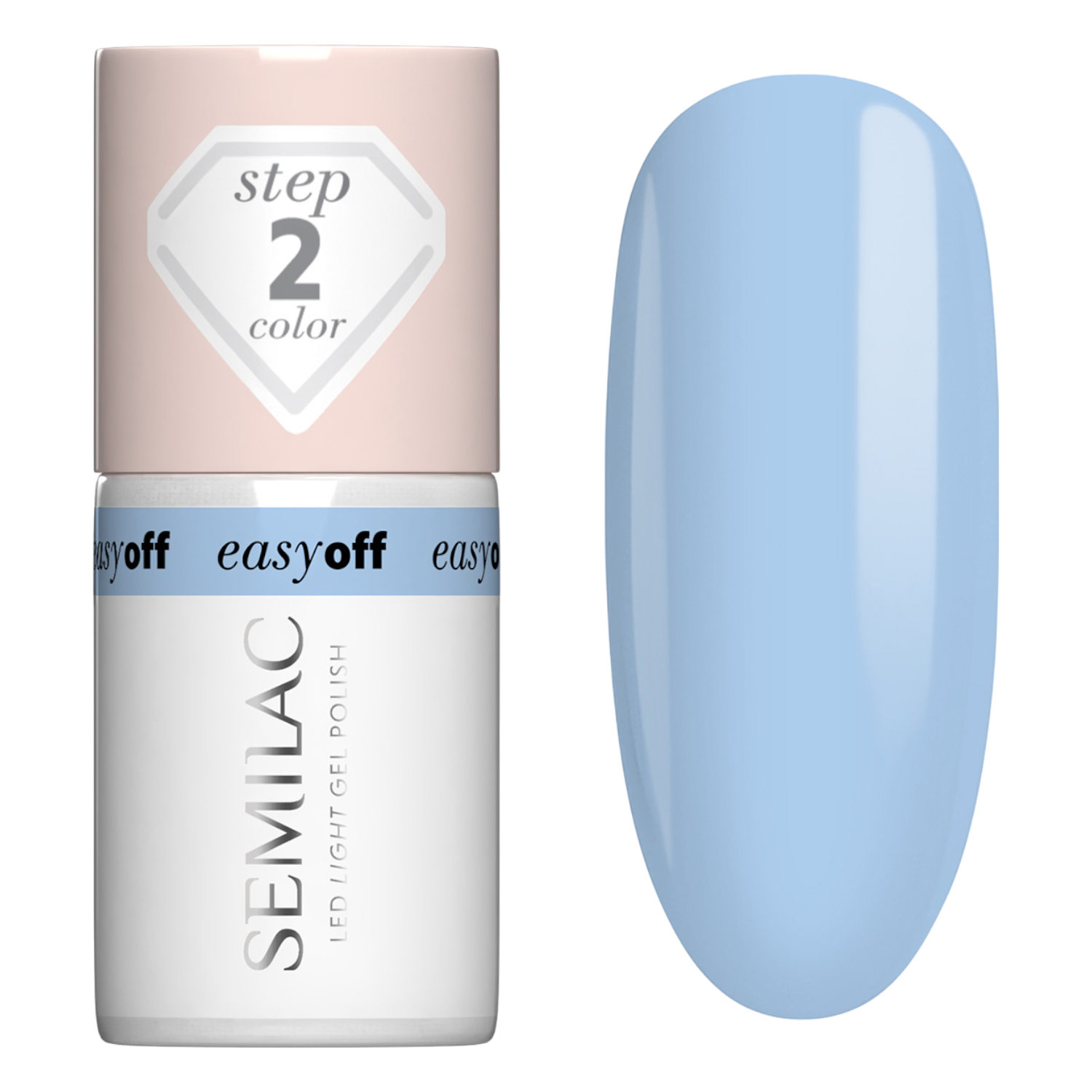 Semilac Smalto per unghie Easy Off, L15 Azul Blue