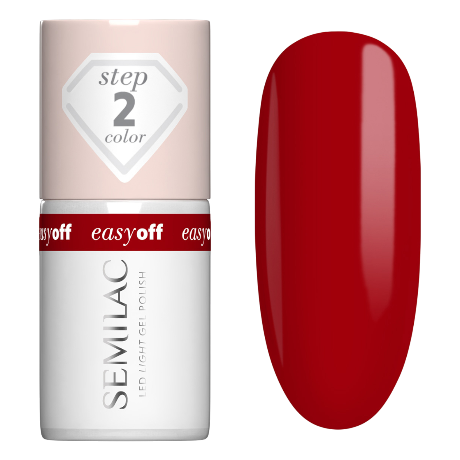 Semilac Smalto per unghie Easy Off, L18 The Red Core