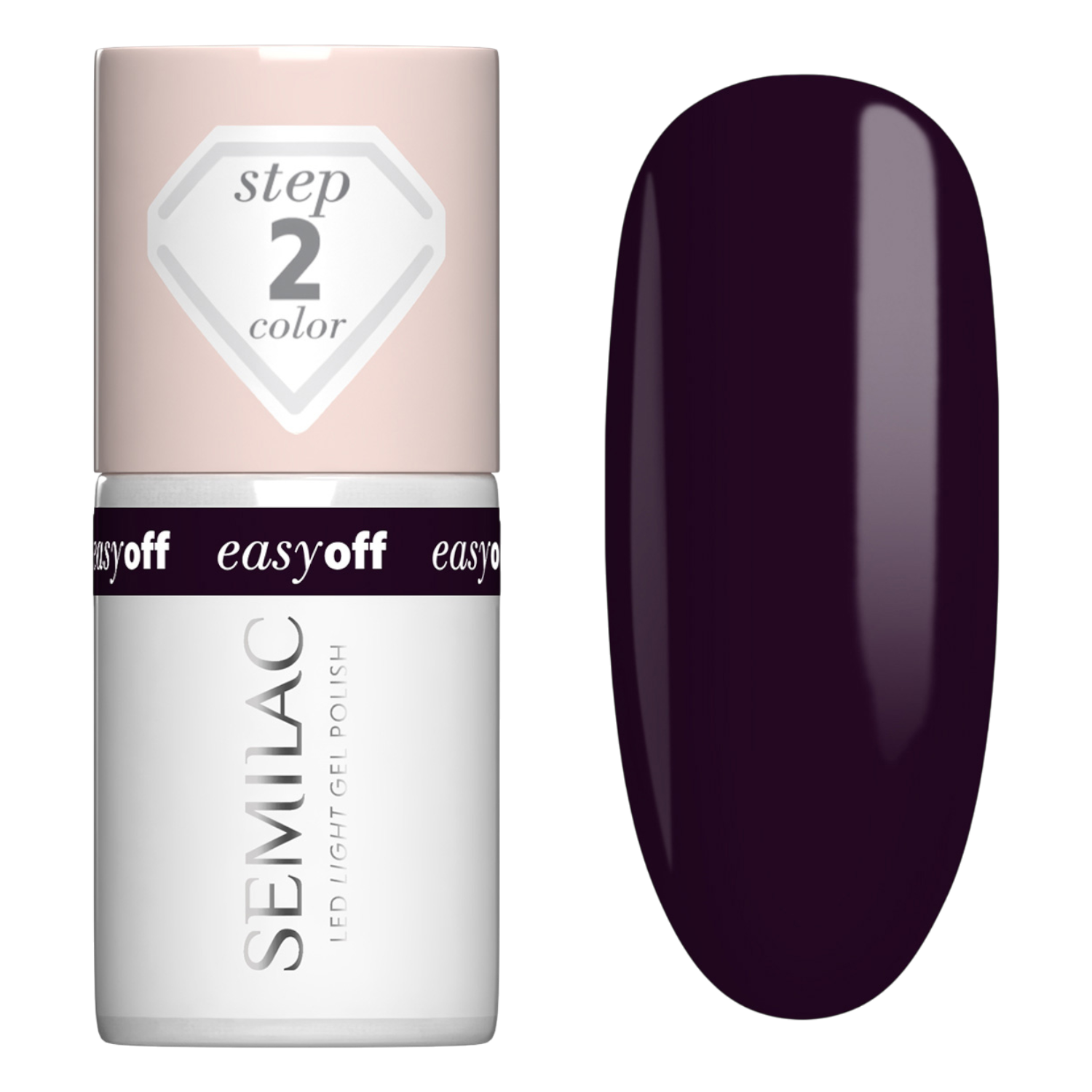 Semilac Smalto per unghie Easy Off, L21 Berry On Top