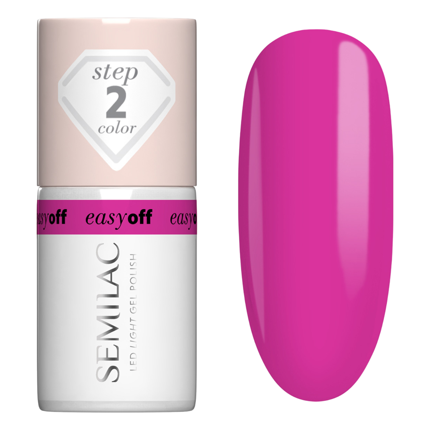 Semilac Smalto per unghie Easy Off, L16 Magenta Crush