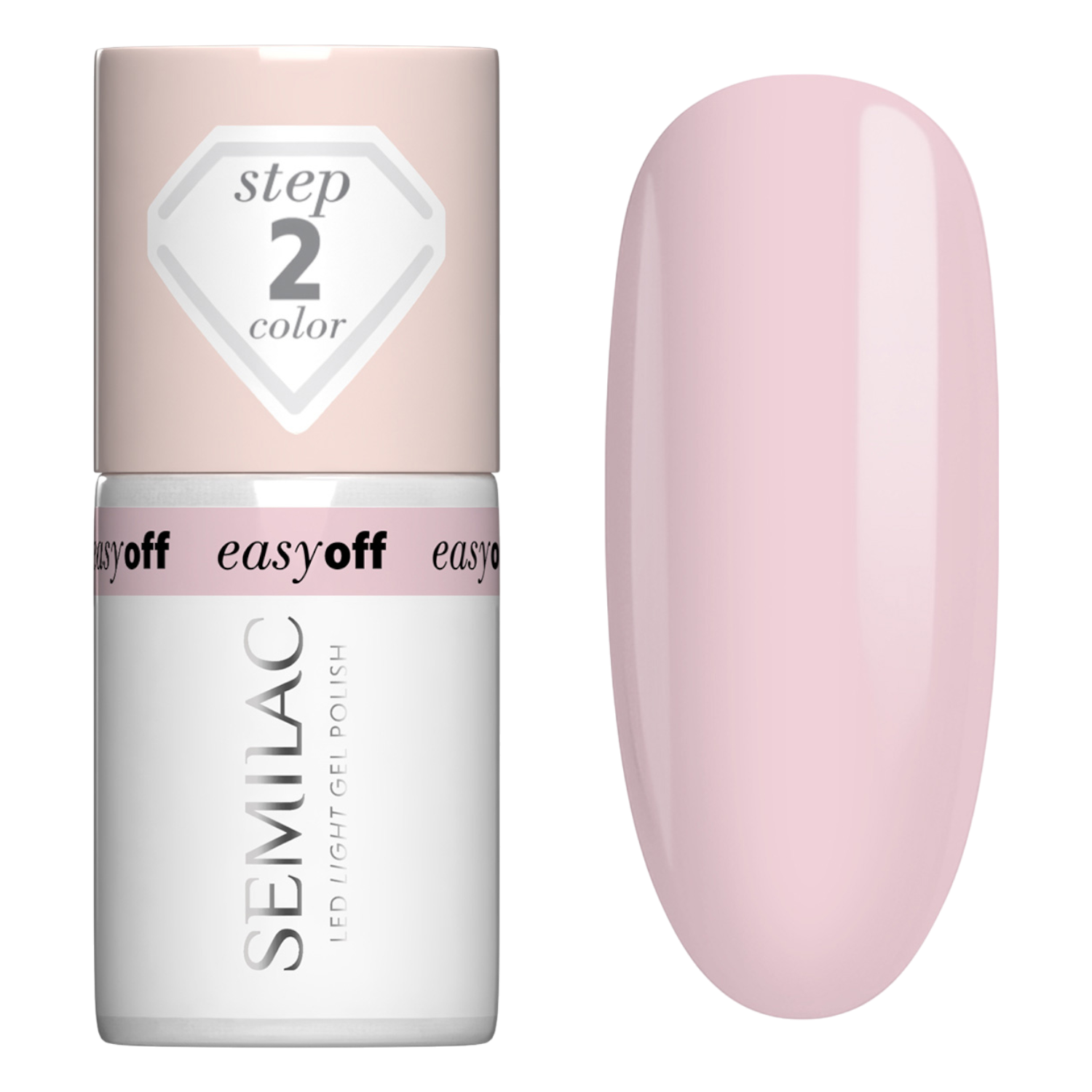 Semilac Smalto per unghie Easy Off, L11 Pink Marshmallow