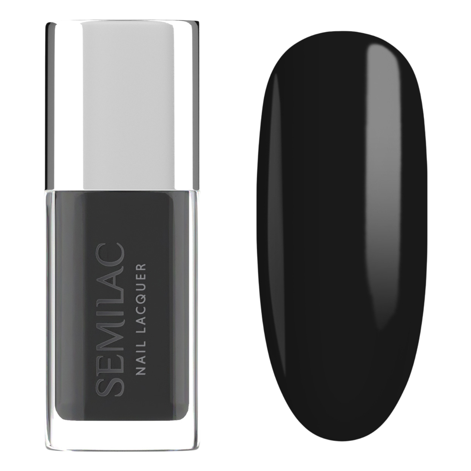 Semilac Smalto Classico Nail Lacquer, 109 Classic Black