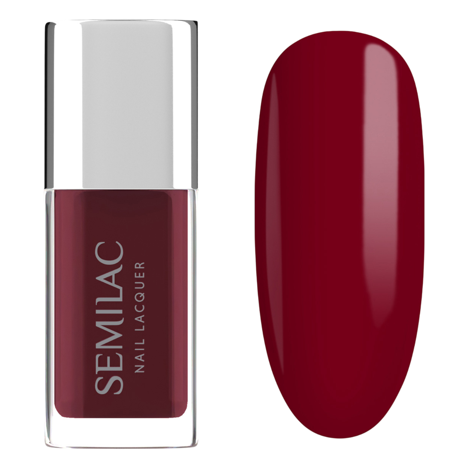 Semilac Lakier klasyczny Nail Laquer, 110 Classic Red 