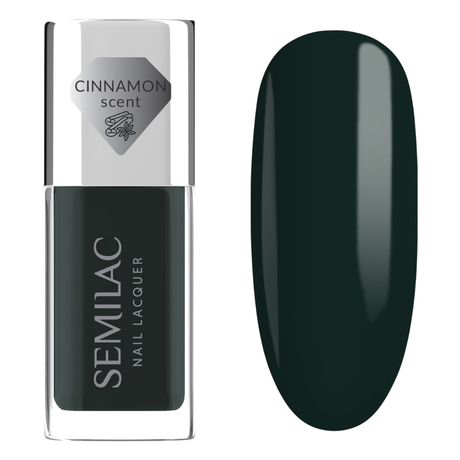 Semilac Lakier klasyczny Nail Laquer, 114 Bottle Green 