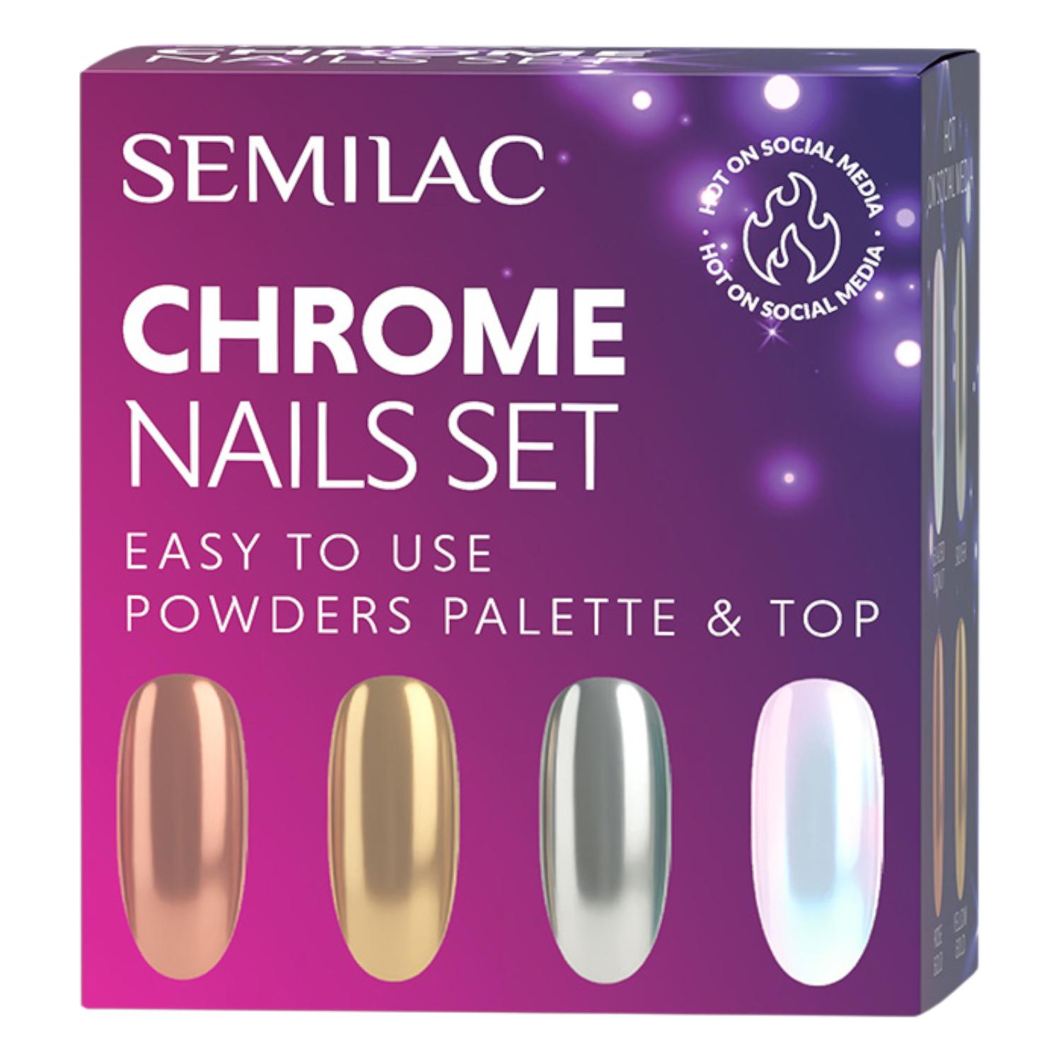 Semilac Chrome Nails Set