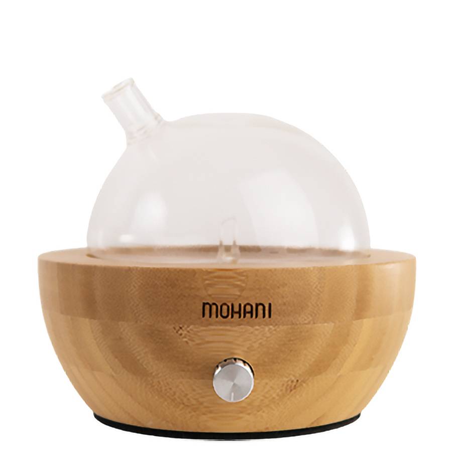 Mohani - Nebulizzatore-Diffusore Oli Essenziali, Sfera in Vetro e Bambù 1 pz