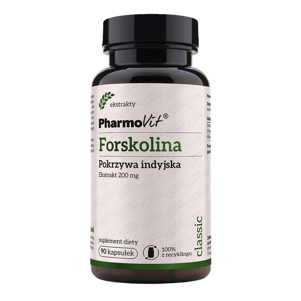 PharmoVit Classic Forskolina Pokrzywa indyjska 200 mg Kapsułki