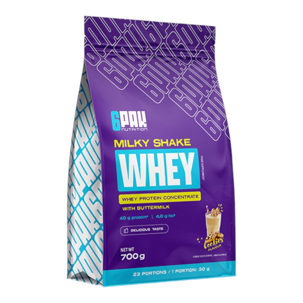 6PAK Milky Shake Whey Cookies, proszek 700g