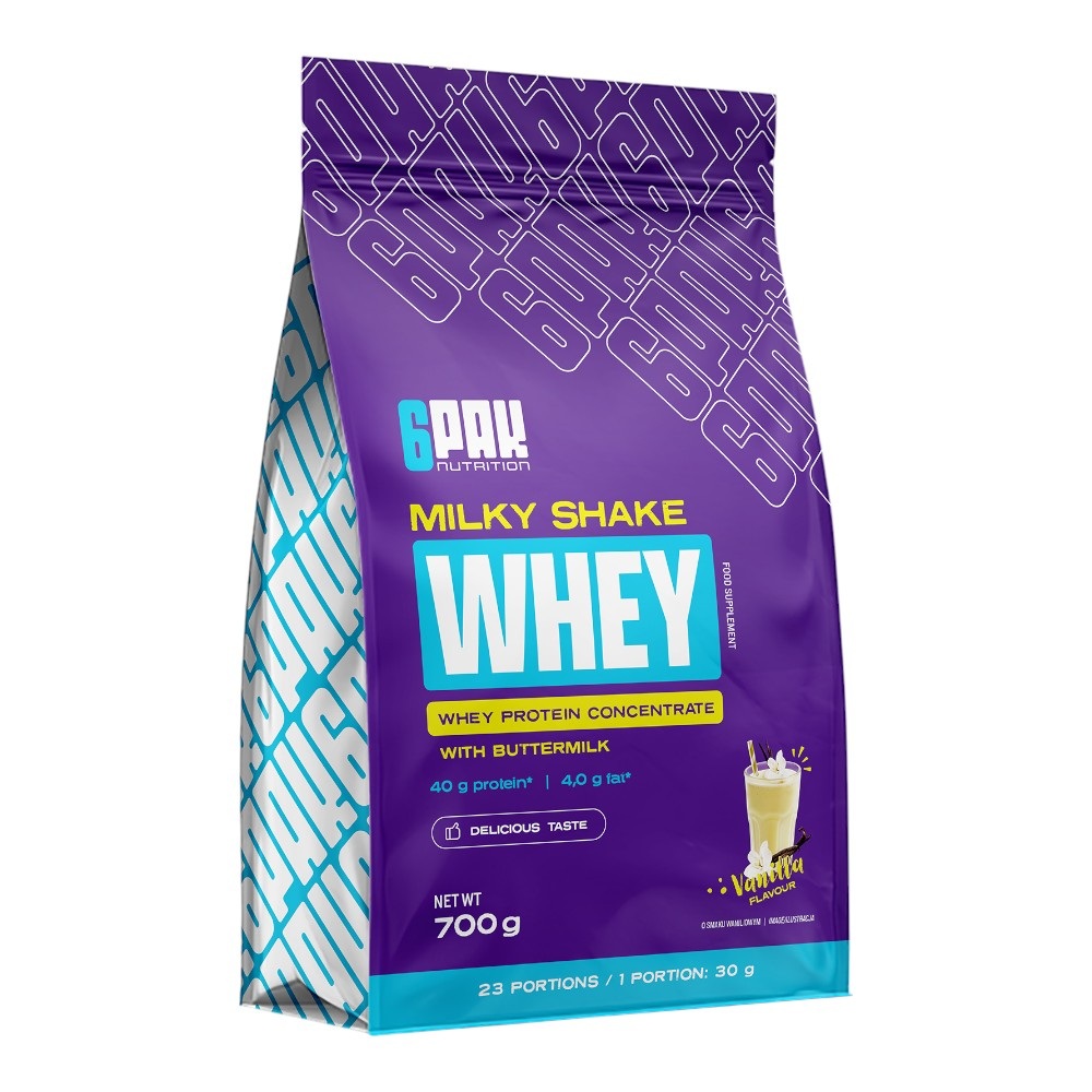 6PAK Milky Shake Whey Vanilla, proszek 700 g
