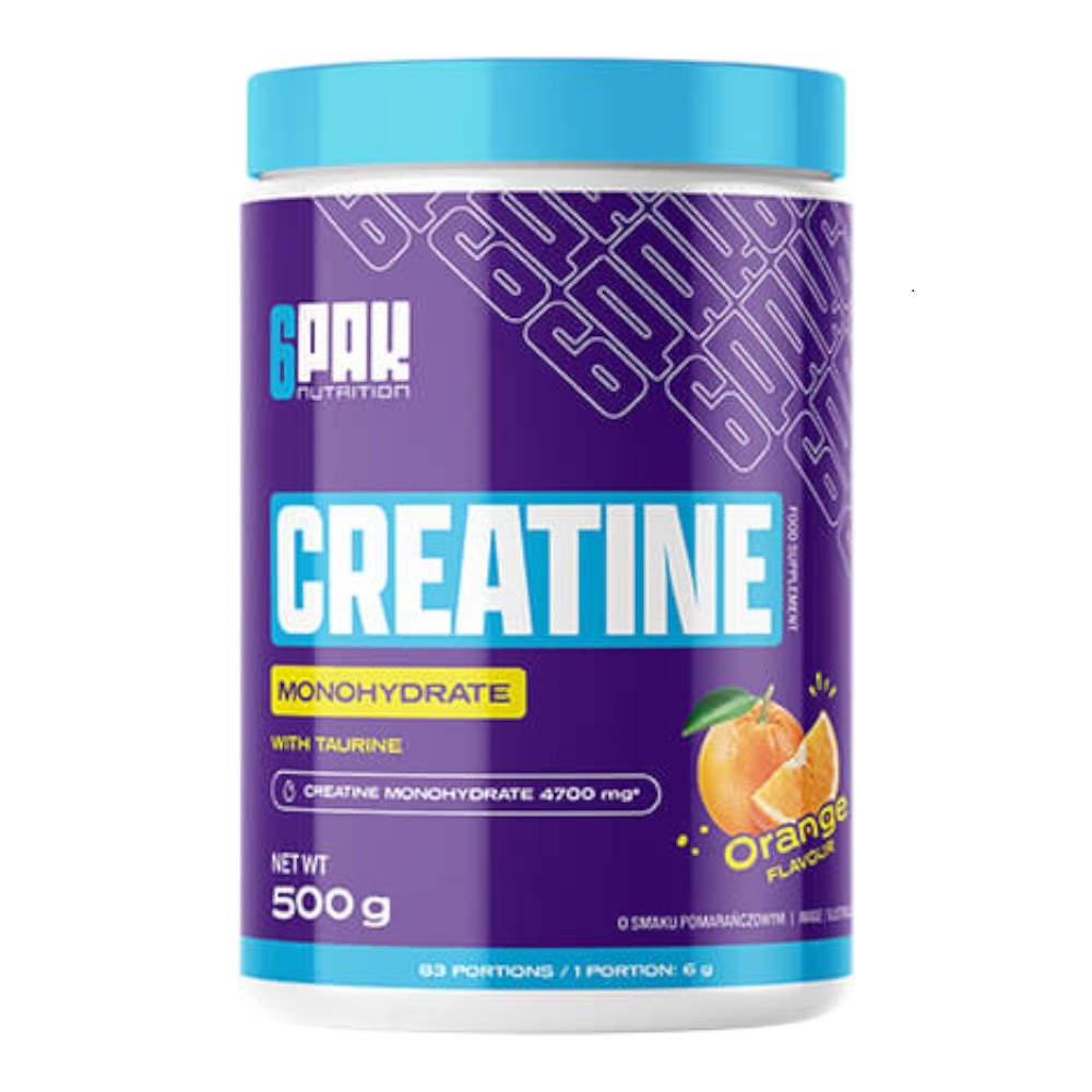 6PAK Creatine Monohydrate Jar Orange, proszek 500g