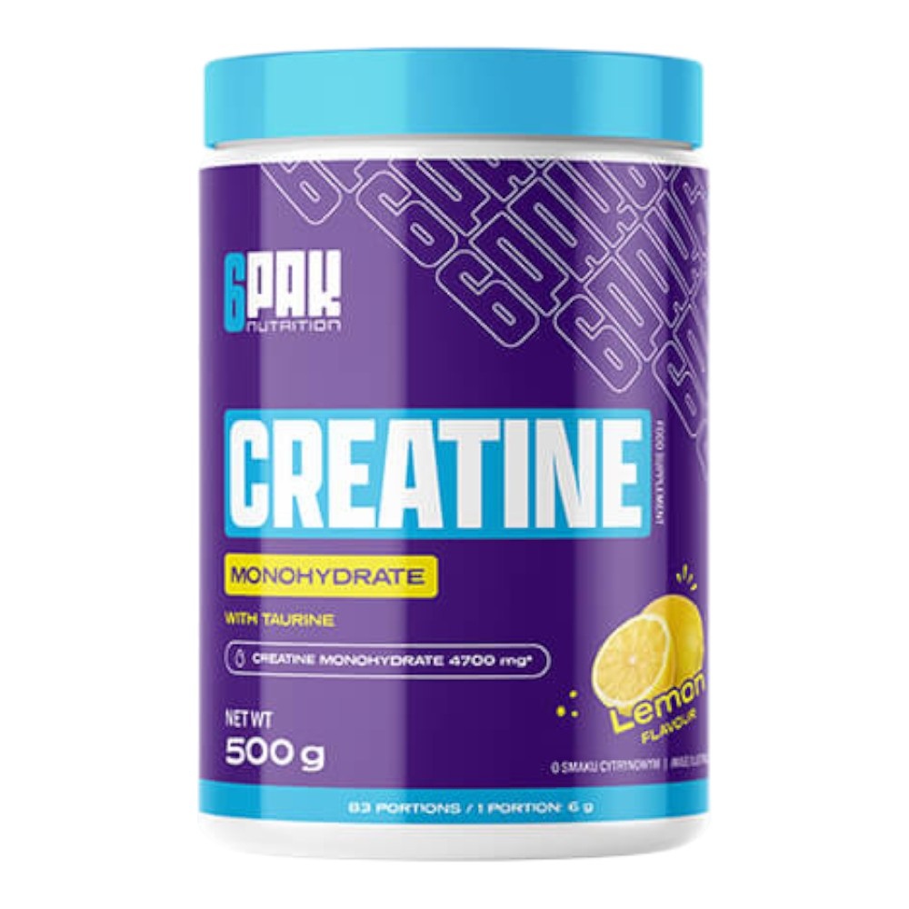 6PAK Creatine Monohydrate Jar Lemon, proszek 500g