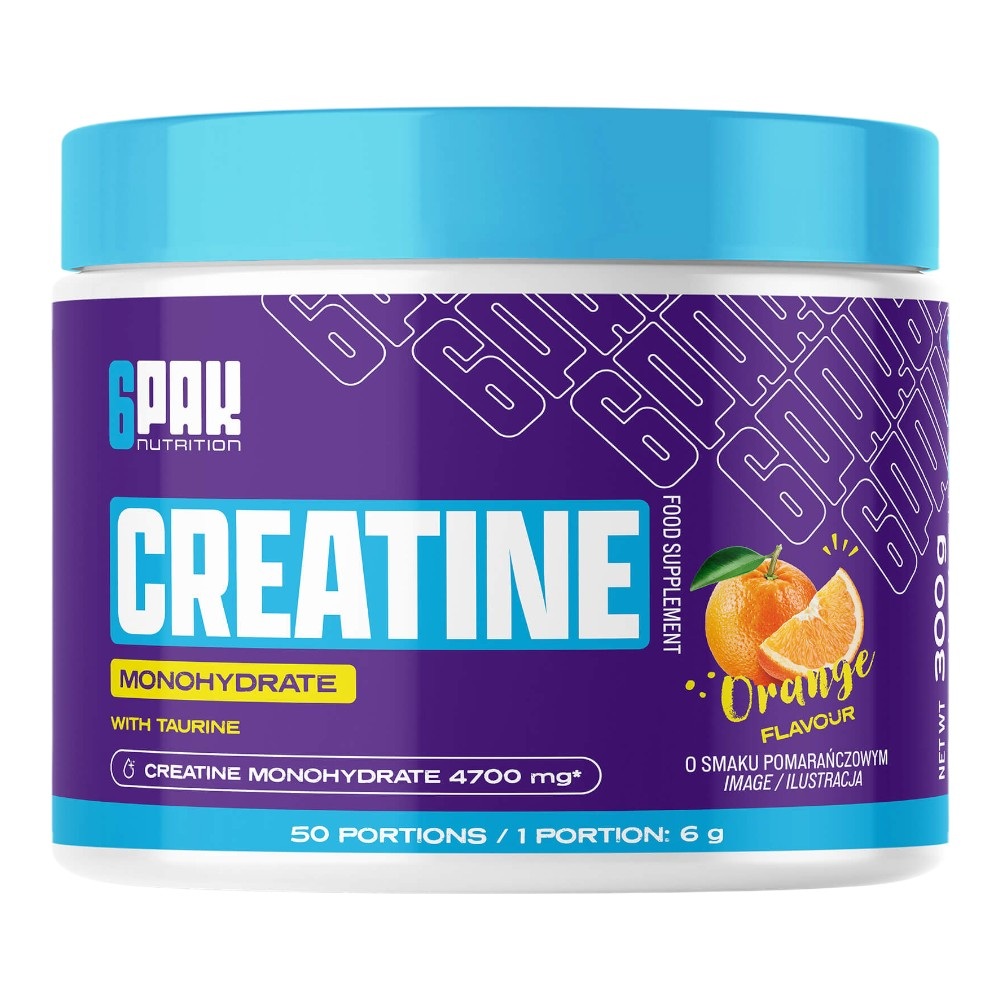 6PAK Creatine Monohydrate Jar Orange, proszek 300g