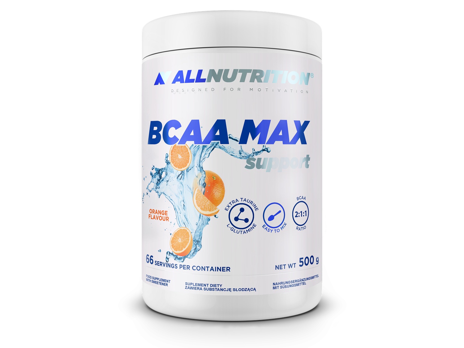 Allnutrition BCAA Max Support Orange Aminokwasy, proszek 500 g