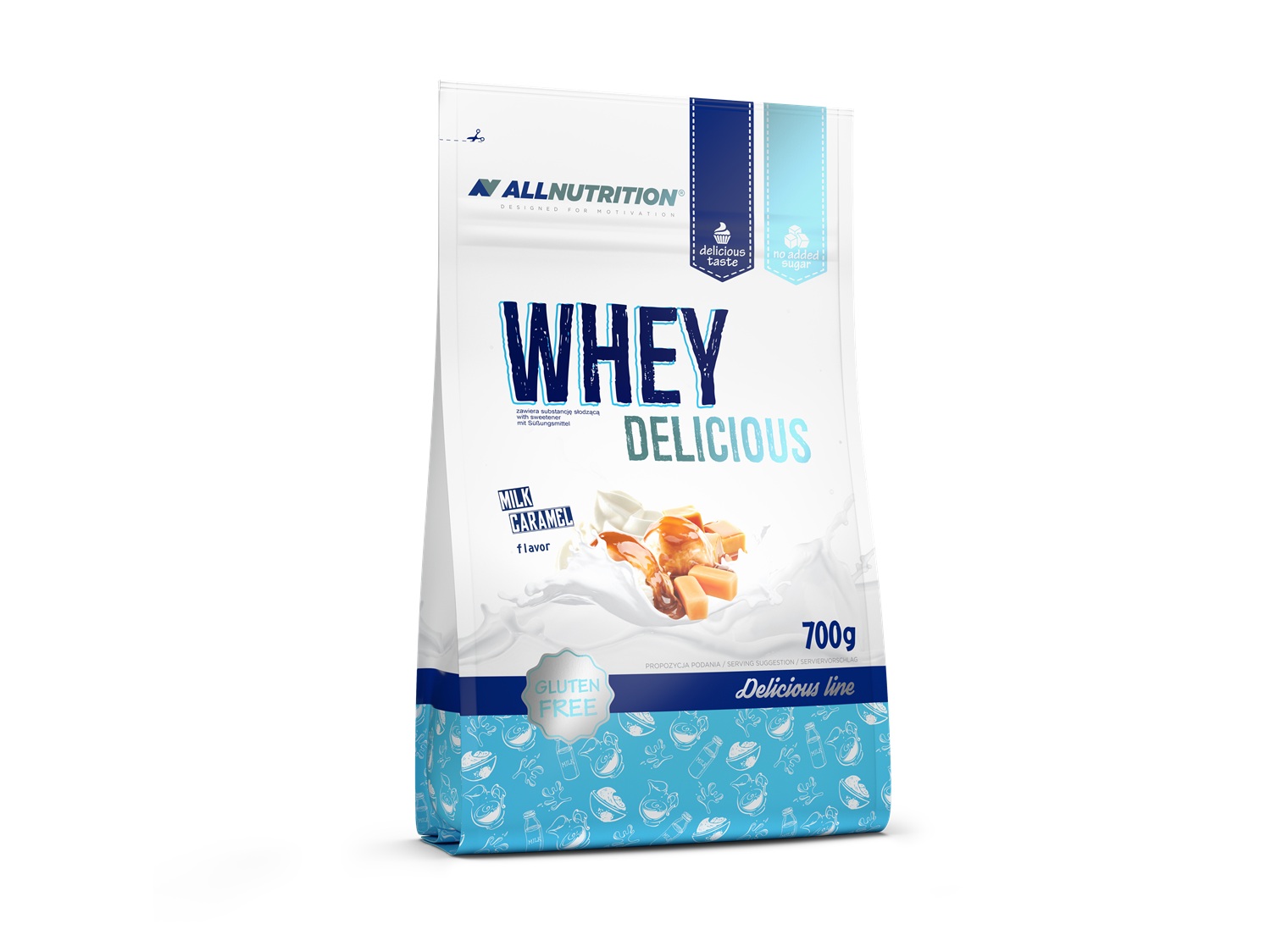 Allnutrition Whey Delicious Milk Carmel Odżywka Białkowa, proszek 700 g