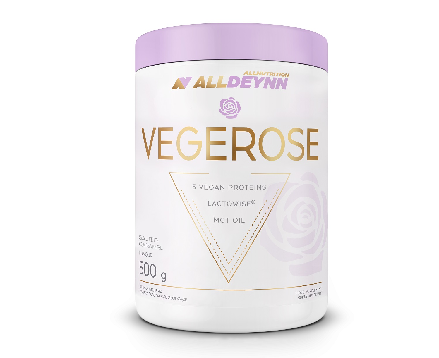 Allnutrition Alldeynn Vegerose Salted Carmel Proszek, 500 g