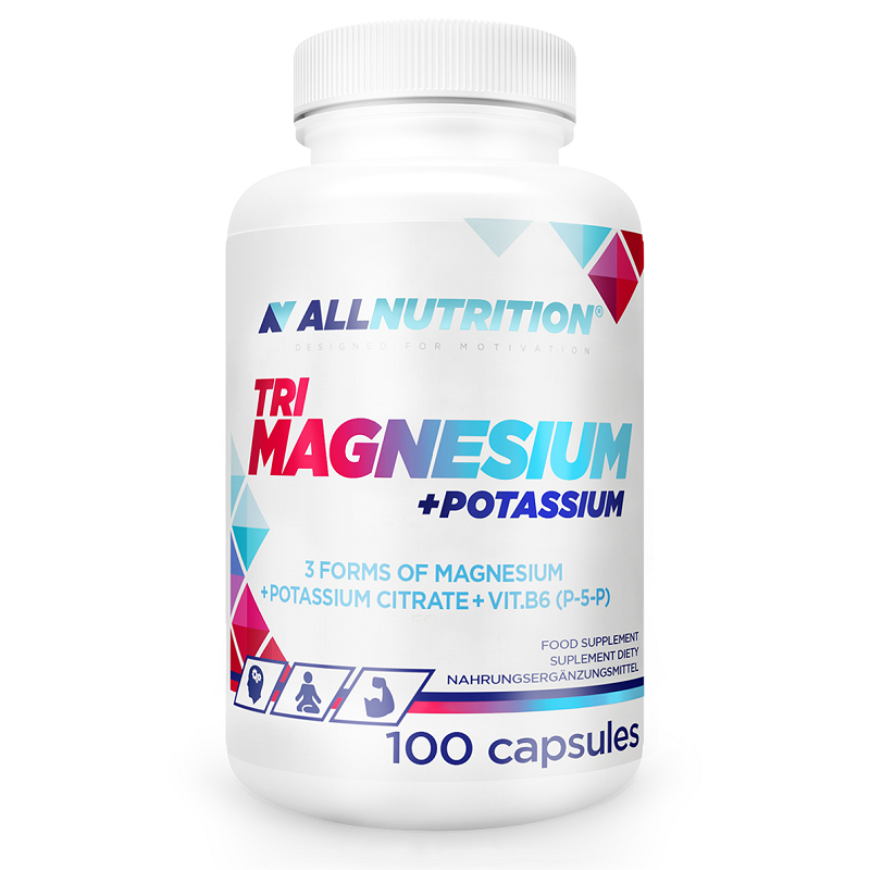 Allnutrition Tri Magnesium + Potassium, Suplement diety z magnezem i potasem, Kapsułki