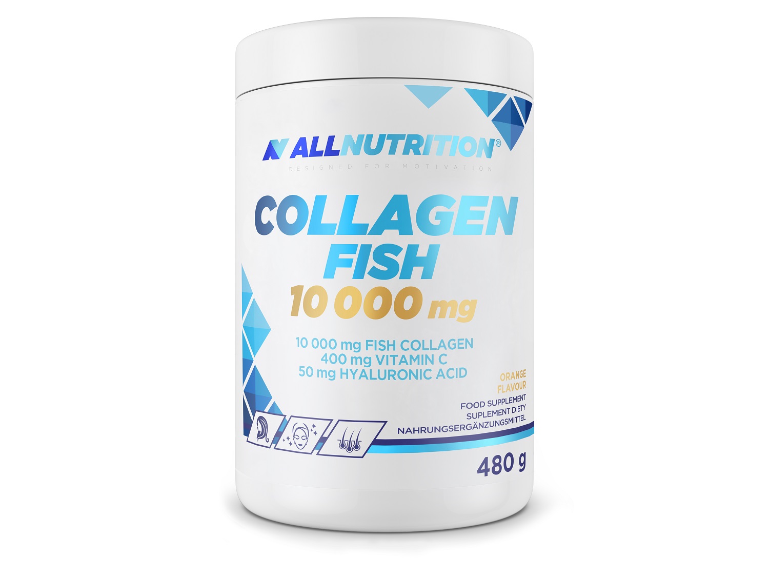 Allnutrition Collagen Fish 10 000 mg Orange, Kolagen rybi w proszku