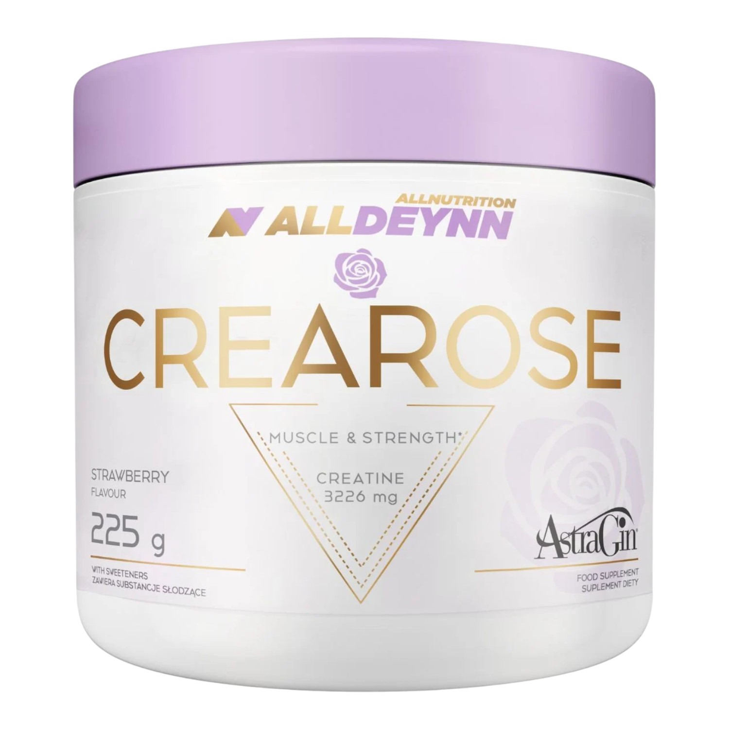 Allnutrition Alldeynn Crearose Strawberry Proszek, 225 g