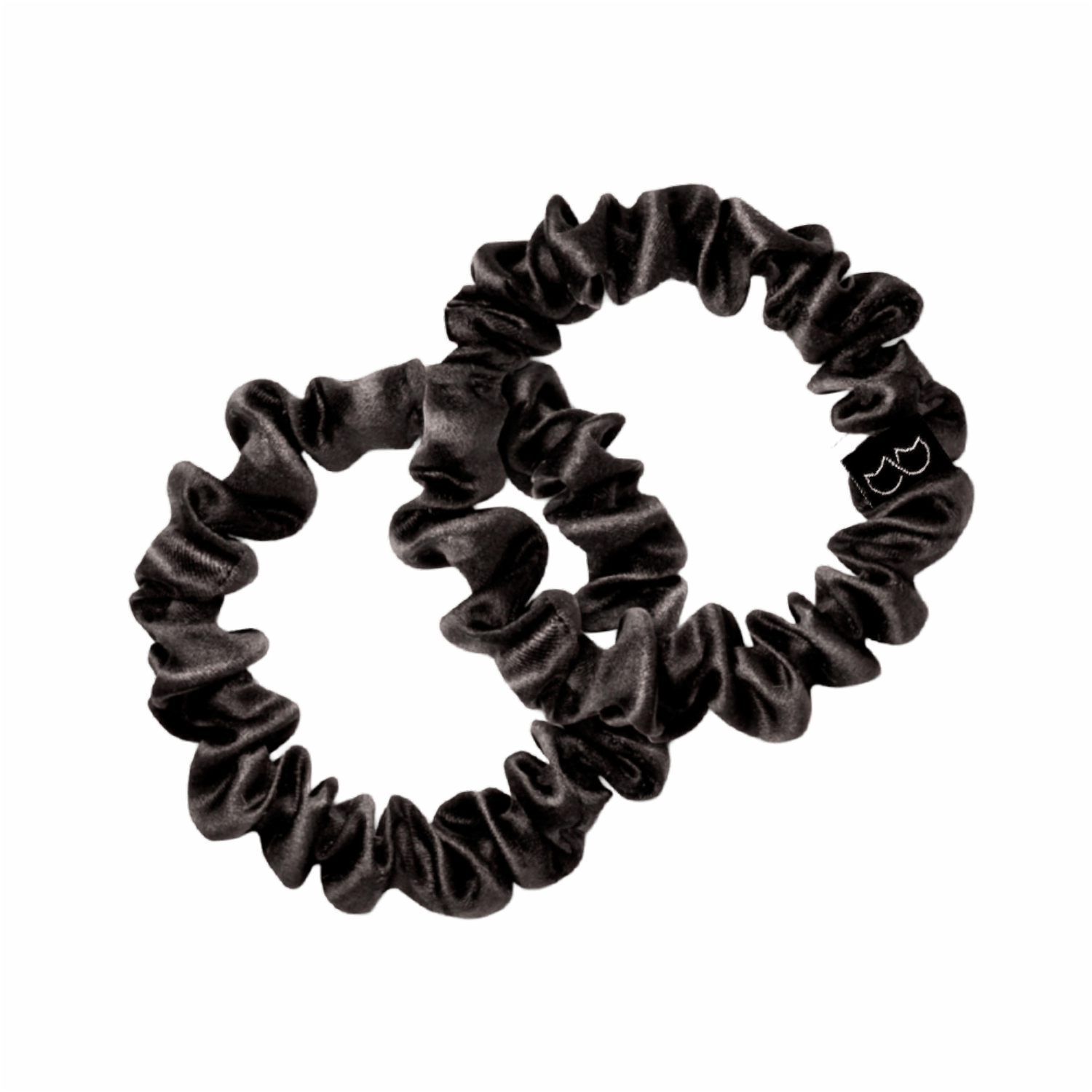 Cat&Cat Komplet Dwóch Jedwabnych, Czarnych Gumek