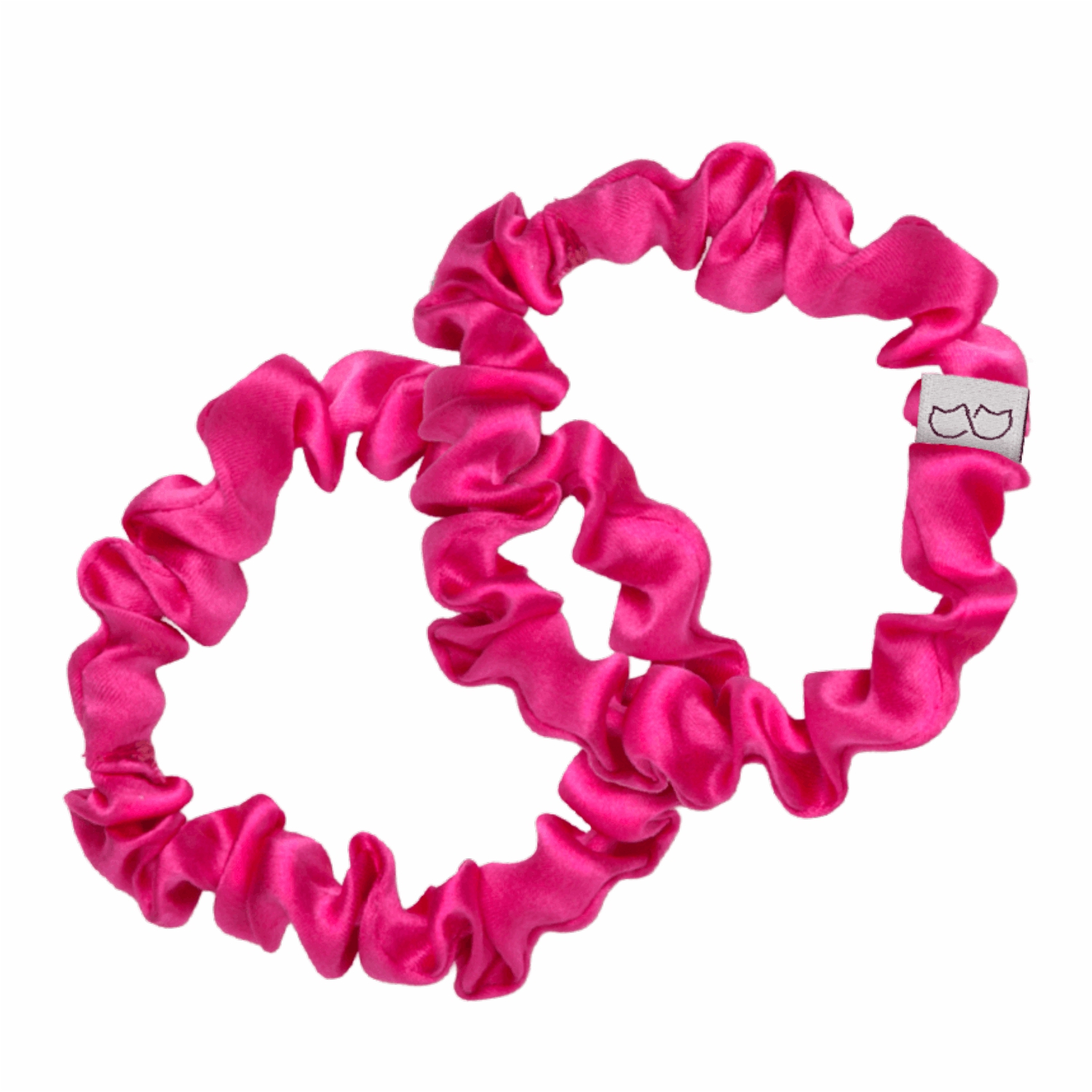 Cat & Cat Komplet dwóch jedwabnych gumek do włosów, Magenta 