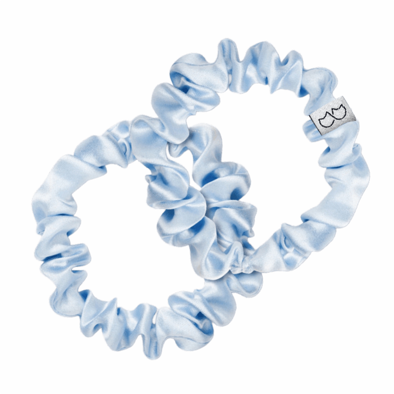 Cat & Cat Komplet dwóch jedwabnych gumek do włosów, Baby Blue