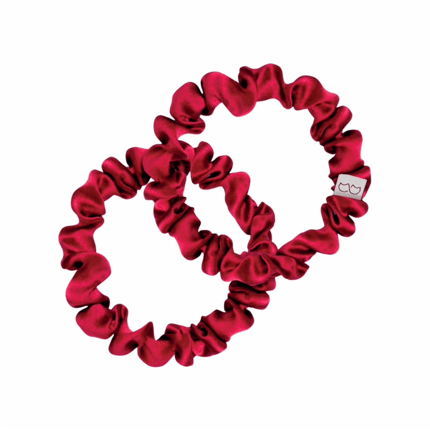 Cat&Cat Komplet 2 jedwabnych gumek Slim, Carmine