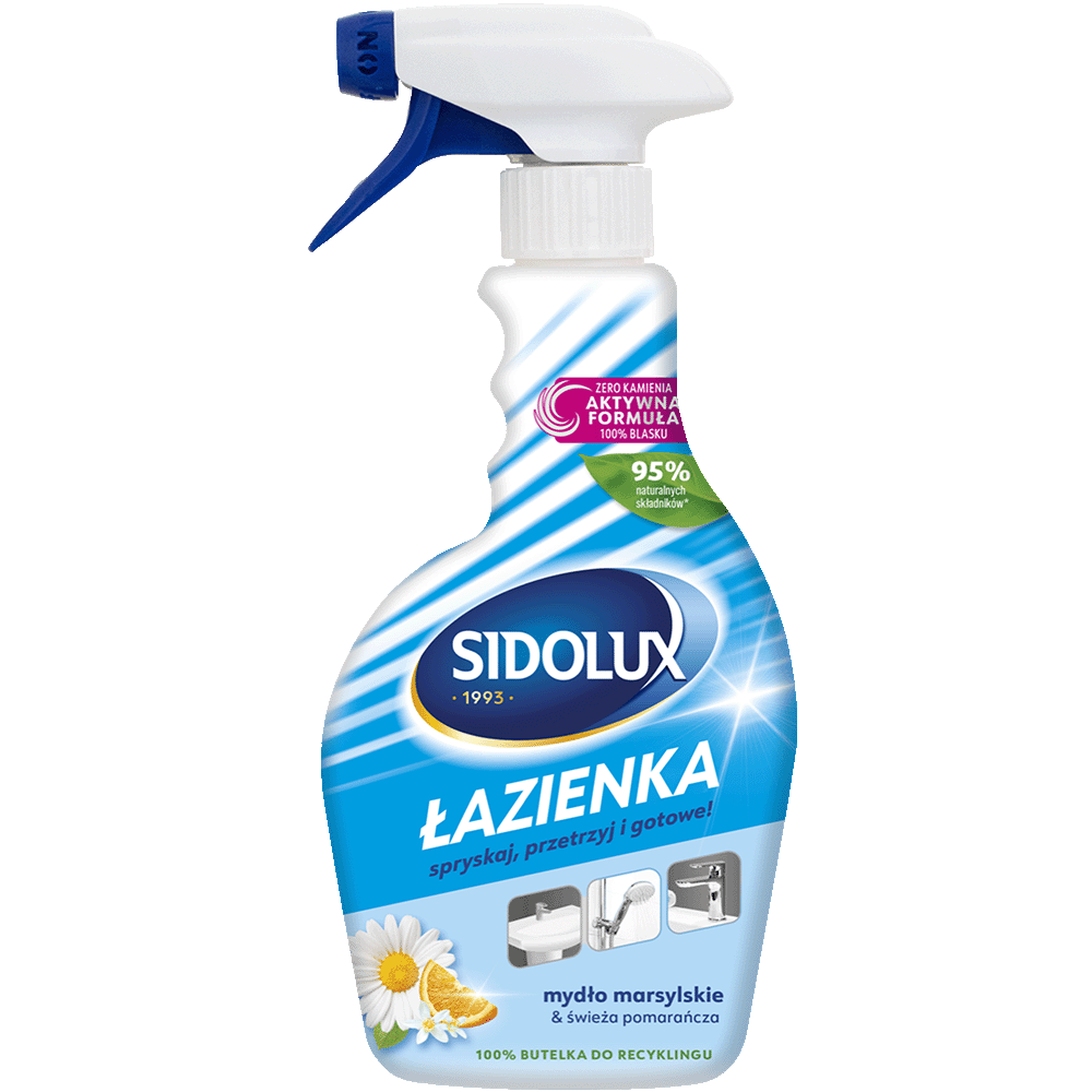 Sidolux Łazienka Mydło Marsylskie i Świeża Pomarańcza - Płyn do czyszczenia 500 ml 500 ml