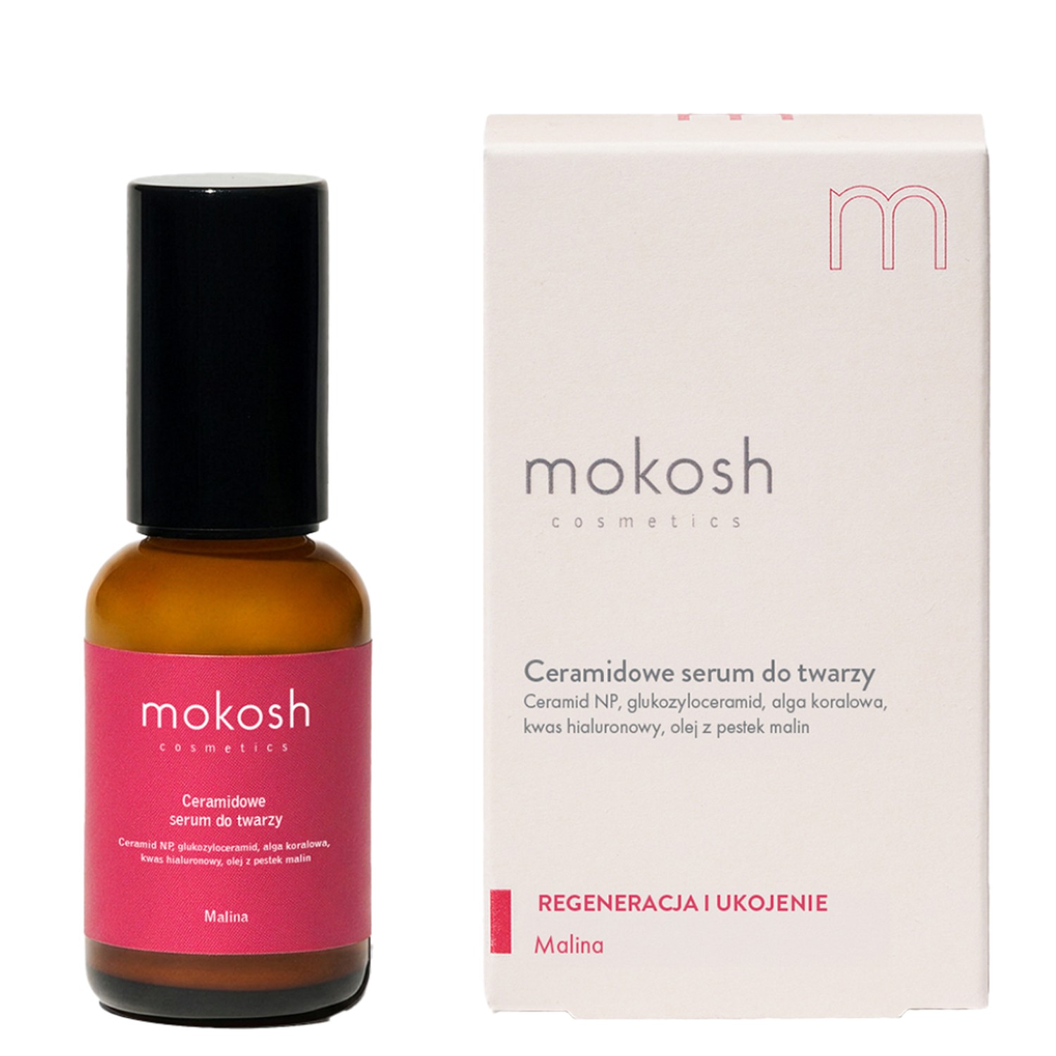 Mokosh Ceramidowe serum do twarzy Malina, 30ml