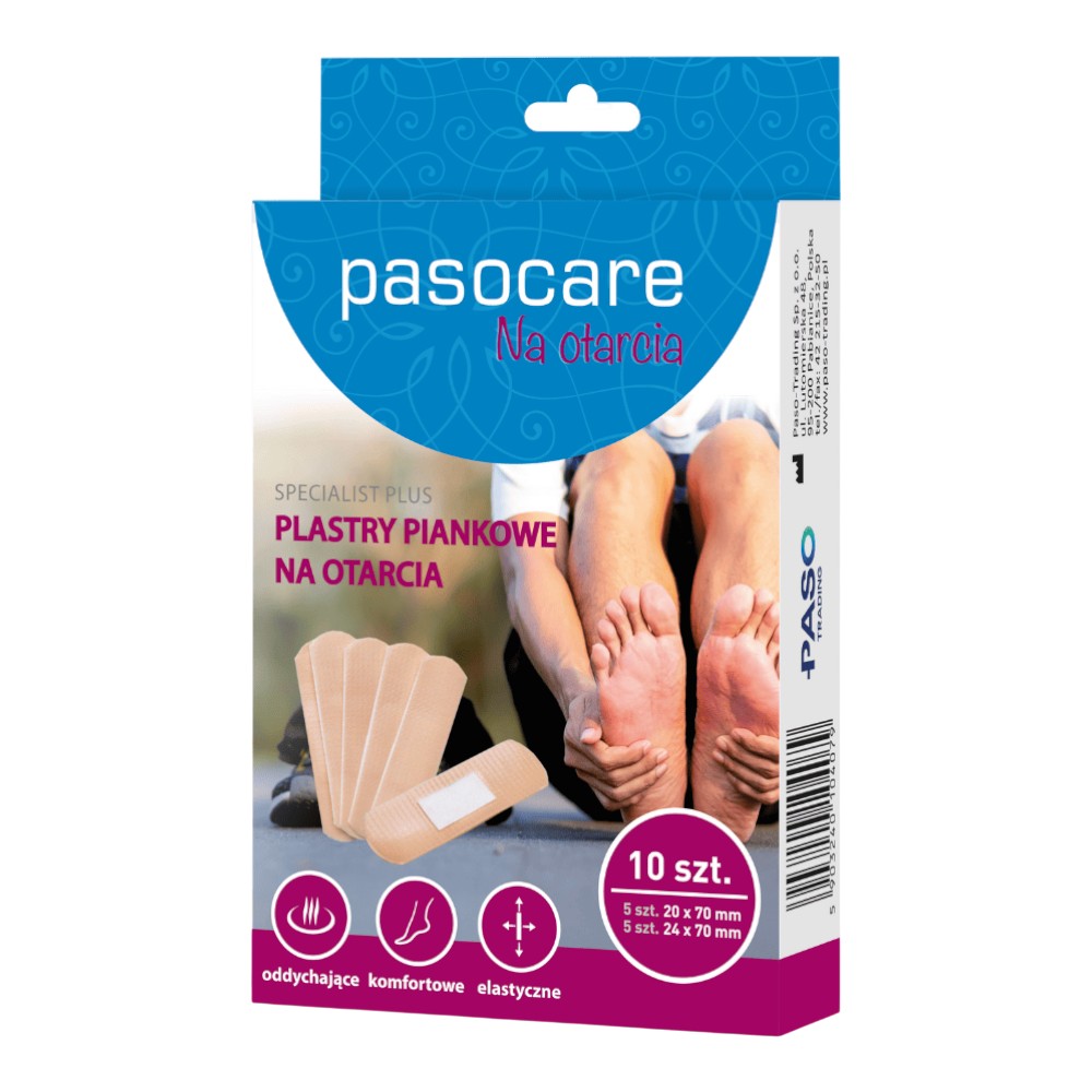 Pasocare Specialist Plus Plaster piankowy na otarcia, 10 szt.