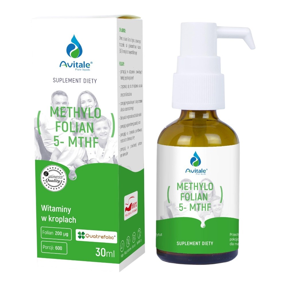 Avitale Methylofolian 5-MTHF 200 ug, płyn 30 ml