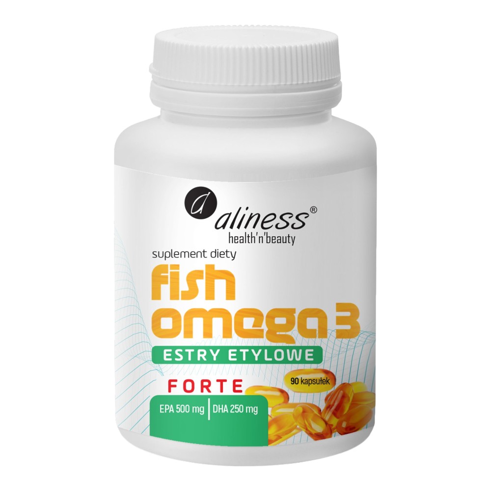 Aliness Fish Omega 3 Forte Estry 500/250 mg Kapsułki, 90 szt.