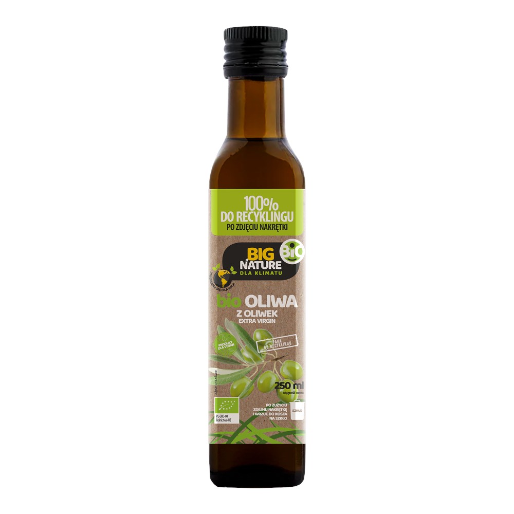 Big Nature Bio Oliwa z oliwek extra virgin, tłoczona na zimno, 250 ml
