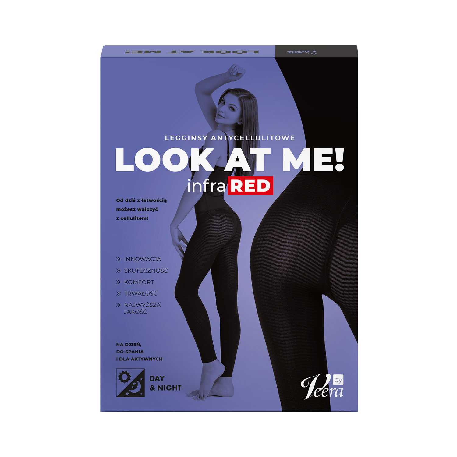 Veera Legginsy Antycellulitowe Look At Me Infra Red Make Up XL Czarny