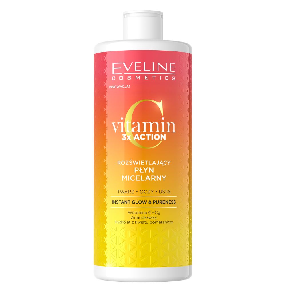 Eveline Vitamin C 3 x Action Rozświetlający płyn micelarny  500 ml