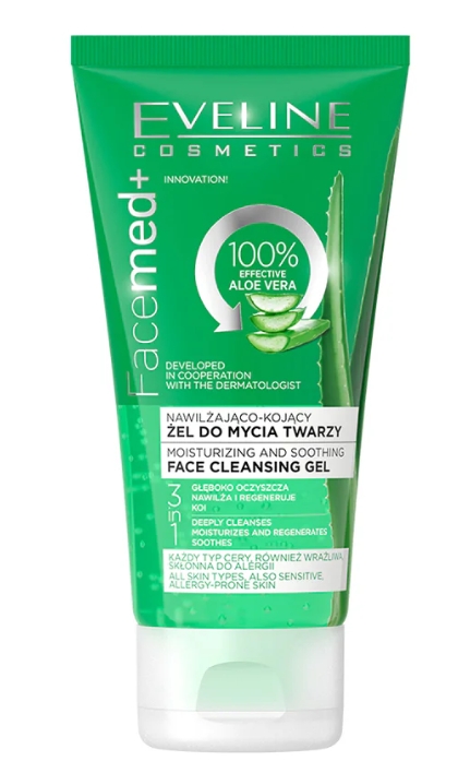 Eveline Facemed+ Nawilżająco-kojący żel do mycia Aloes