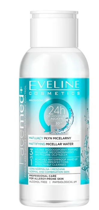 Eveline Facemed Matujący płyn micelarny 3w1 do tawrzy