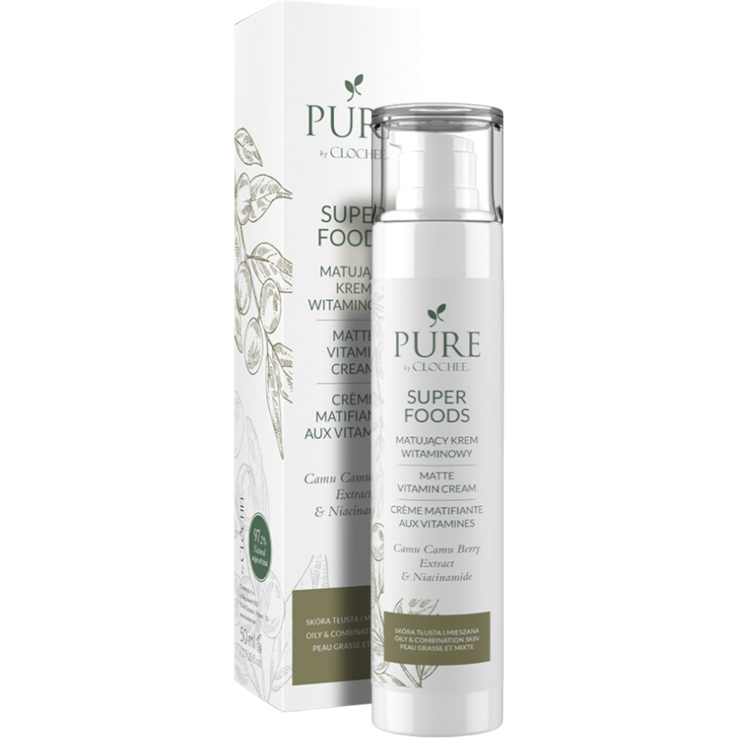 Pure by Clochee Superfoods Matujący krem witaminowy 
