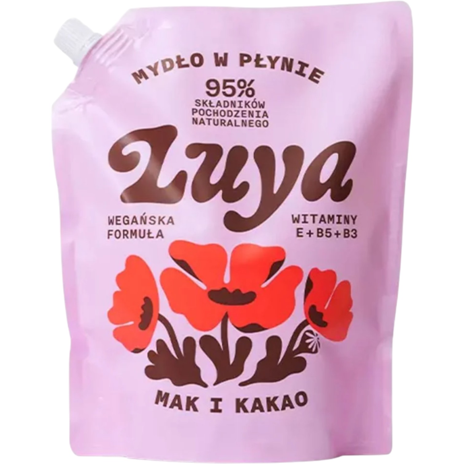 Luya Mydło do rąk w płynie Mak i Kakao, Refill 