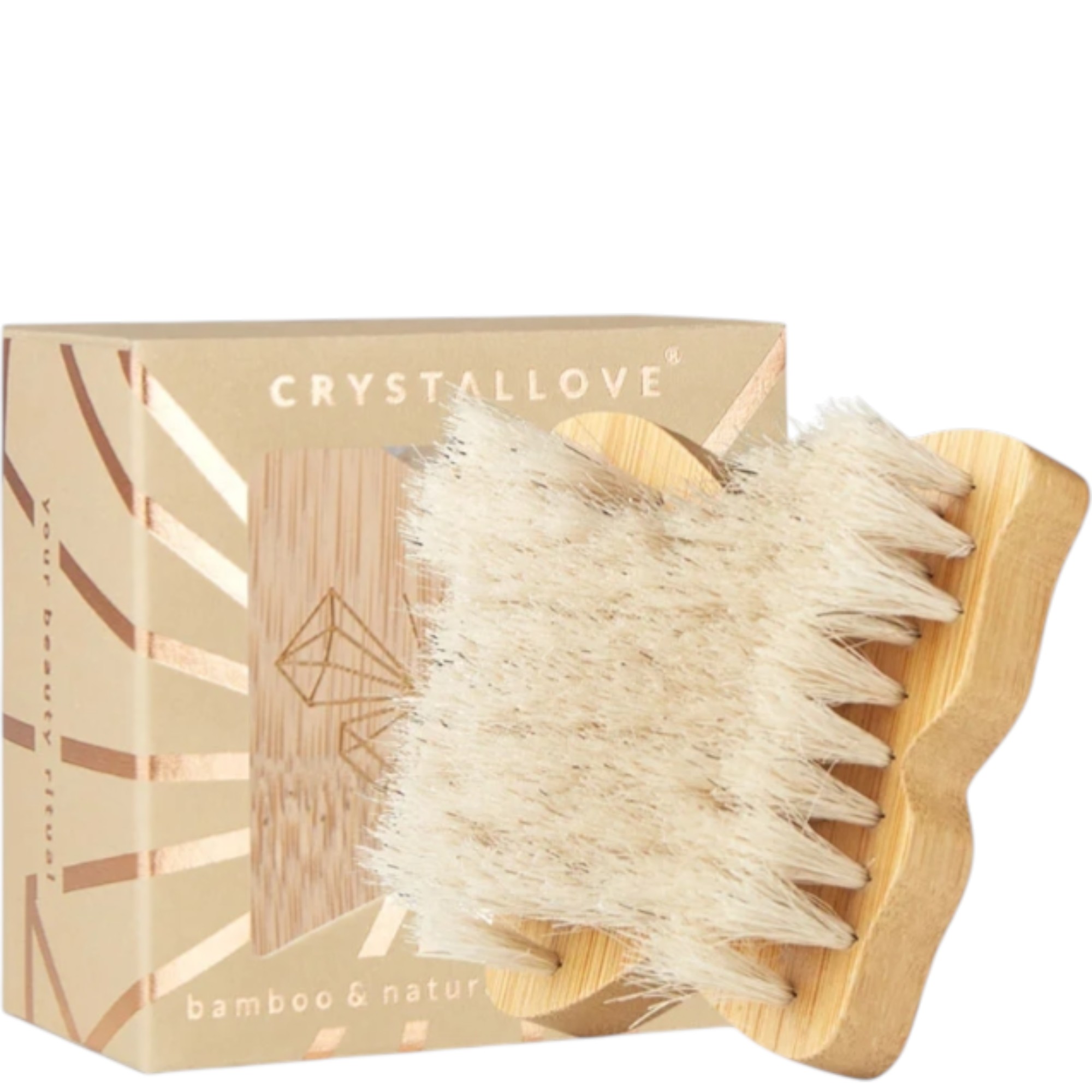 Crystallove Szczotka do masażu twarzy i biustu Butterfly, Travel size